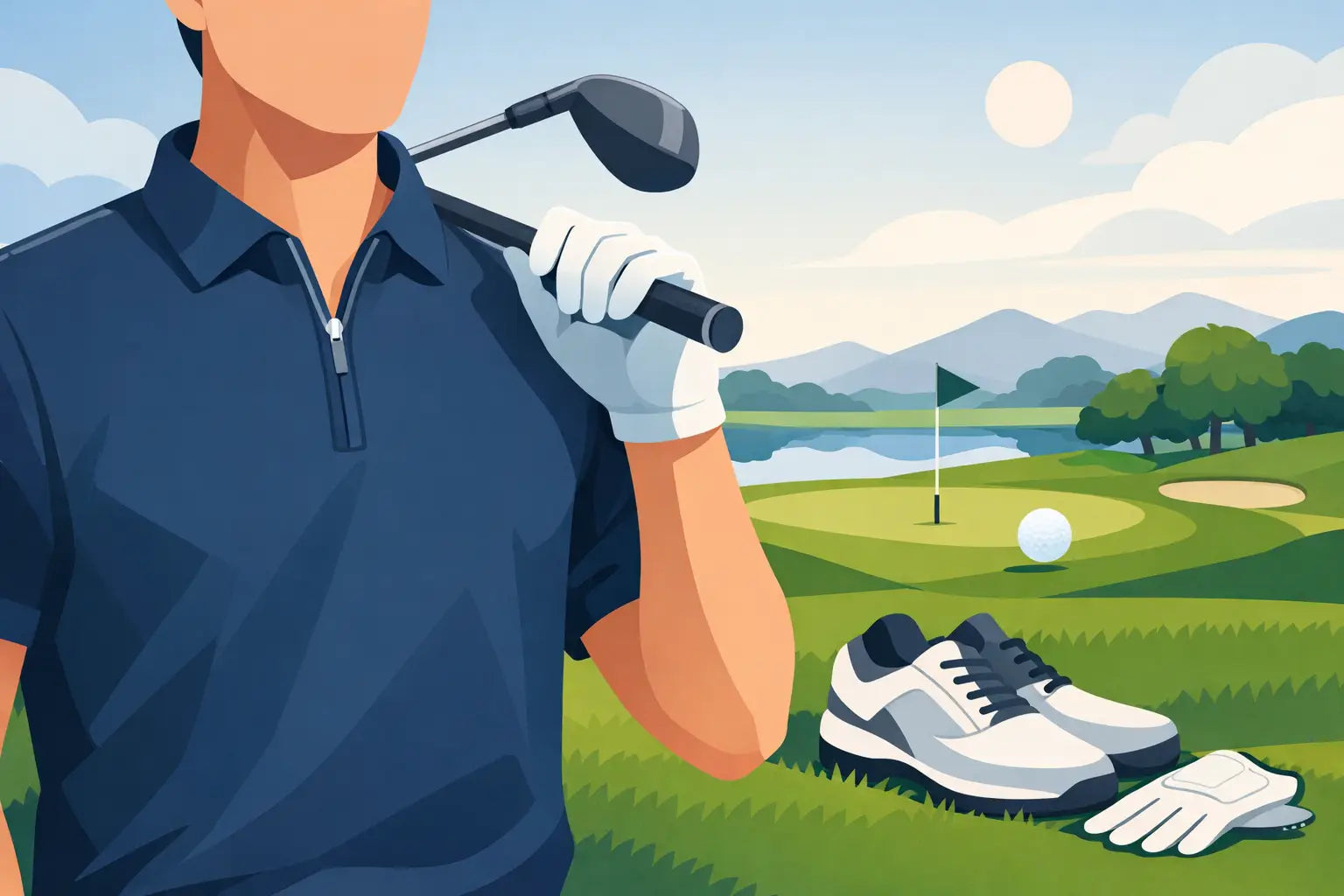 Review Men’s Golf Zip Polo Comfort